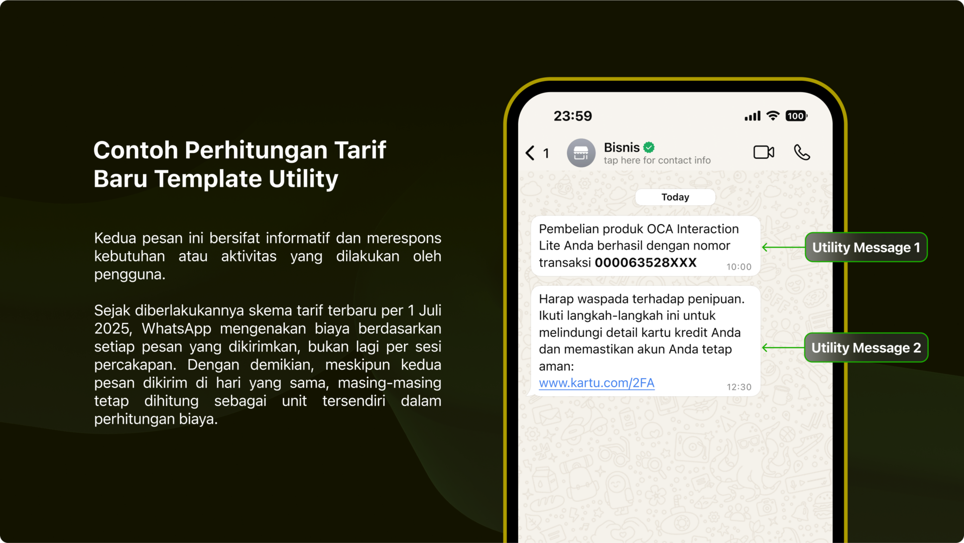 Contoh Perhitungan Tarif Template Utility